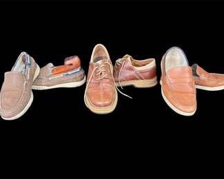 Three Pairs of Mens Casual Shoes, Size 9 12 and 10 with Shoe Stretcher