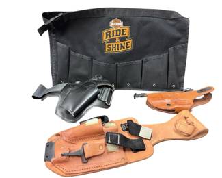 Harley Davidson Tool BucketApron and a Variety of Holsters