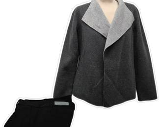 Talbots Double Face Wing Collar Wool Jacket 2 Pair of Dress Slacks
