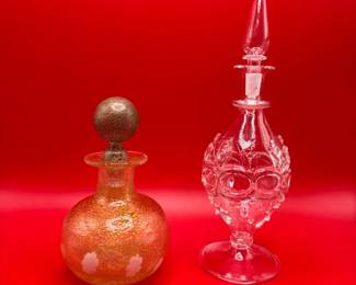 2 Gorgeous Glass Perfume Bottles