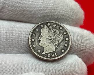 Beautiful 1891 Liberty Head VNickel