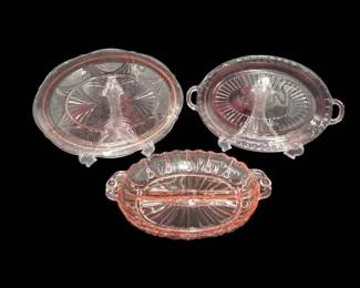 Vintage Pink Depression Glass Anchor Hocking and Hazel Atlas