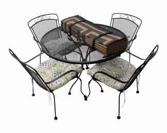 Black Wrought Iron Patio Dining Set