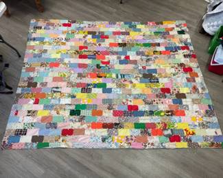 93 x 78 Vintage Patchwork Handmade Quilt