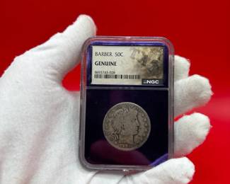 NGC Graded 1904O Barber Half Dollar Genuine Slabbed