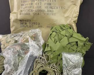 US Military Woodland Camouflage Screening System Netting Repair Kit
