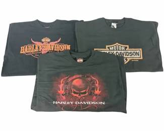 3 Large Harley Davidson TShirts