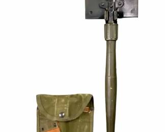 Vintage 1967 US Military Ames Folding Shovel W Cover