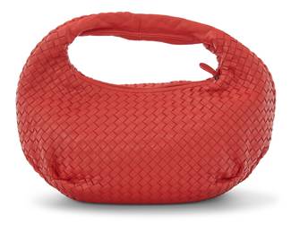 1229 Bottega Veneta: A Dark Red Nappa Intrecciato Medium Belly Hobo Bag Circa 2011, Italy A large slouchy single strap zip-top soft bag with dark red woven leather exterior, gunmetal hardware, narrow zip-top opening, and tan suede leather lining with two interior pockets Marked to interior leather plaque: Bottega Veneta / Made in Italy; 'Originality Certified' tag: 232499 / V0016 / 6576 / EPEV / 2009 / 513 C  7 1/2 x 15 x 5 1/2 in., drop: 6 in. Estimate: $300 - $500