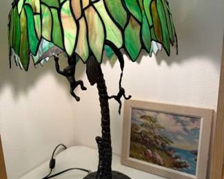 Tiffany Style lamp - monkeys