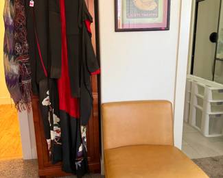 West Elm Chair, Vintage Kimono, Vintage style art print