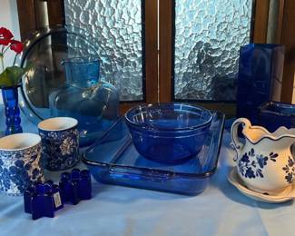 Shades Of Cobalt Kitchen Serving Dish Lot