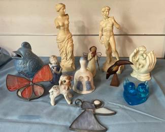Angels Birds And More Estate Figurine Lot