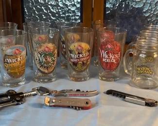Vintage Petes Wicked Ale Glass  Lynchburg Mug Lot
