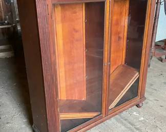 Antique Glass Front Cabinet Bookshelf