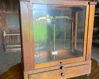 Antique Will Corp Analytical Balance Scale Made in Germany Cased