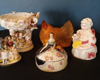 Capodimonte Cherup Noritake Powder Box Japan More