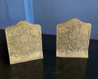 02 Tiffany Studios Zodiac Bronze Book Ends