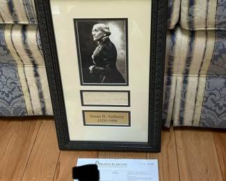 05 Susan B. Anthony Framed Signature with Certificate