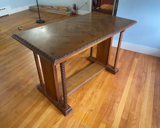 Antique Writing Desk Carved Edges and Legs
