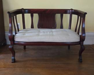 Vintage Curved Back Settee