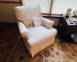 Made in USA clean upholstered accent chairs