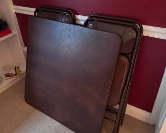 Card tables and chairs