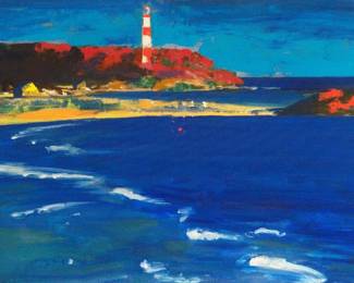 Lighthouse Of Udo Islands - Natalia Kukhar Ukraine, 2015 Oil on Canvas, Unframed 28 x 39 in