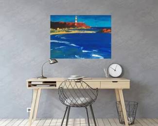 Lighthouse Of Udo Islands - Natalia Kukhar Ukraine, 2015 Oil on Canvas, Unframed 28 x 39 in