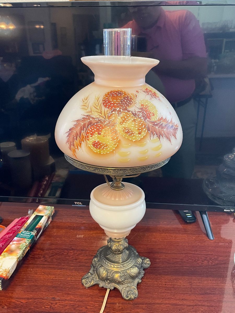 Antique Painted Lamp