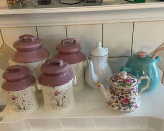 Great Canister Set & Tea Pots