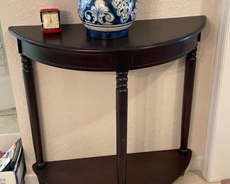 Demi-lune Table with Pottery
