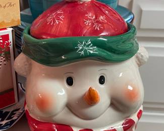 Christmas Snowman Cookie Jar