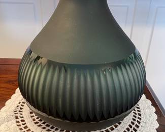 Hand Blown South Eastern Black Glass Vase