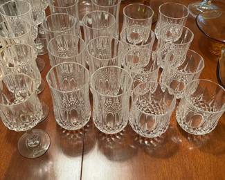 011 Cut Crystal Glassware Set Mixed Sizes