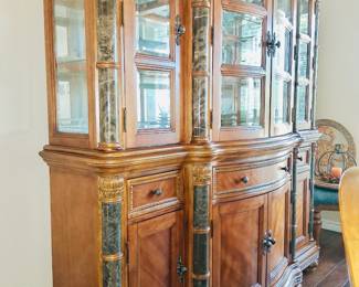  China cabinet is 86H x 72L x 20