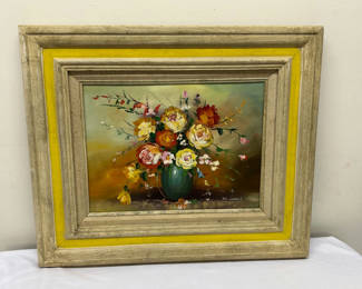 Lot 7: Signed Still life Oil Painting