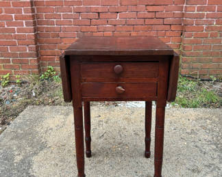 Lot 20: Antique Drop Leaf Work Table