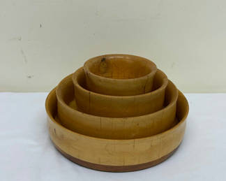 Lot 17: Burlwood Nesting Bowls