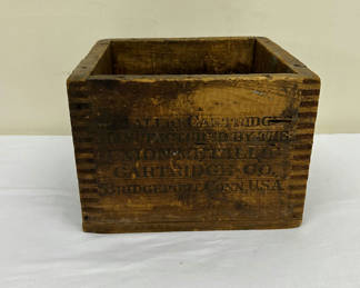 Lot 19: Union Metallic Cartridges Co Shipping Crate.