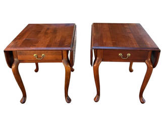 Lot 4: Moosehead Furniture Cherry Drop Leaf Tables