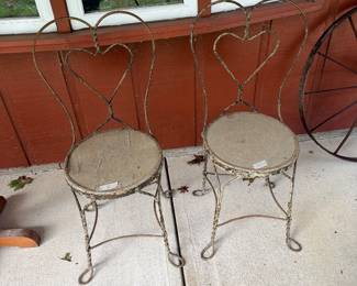 Antique ice cream chairs 