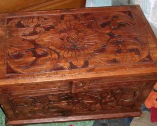 HAND CARVED CHEST
