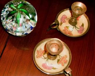 PAPER WEIGHT CANDLE HOLDERS