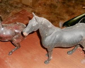 CAST IRON HORSE DOOR STOPS
