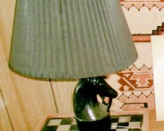 CASTR IRON HORSE LAMP