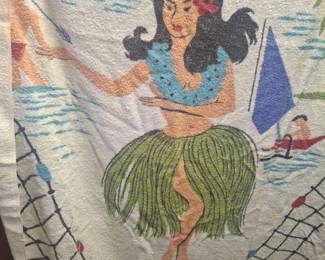 Hula girl towel