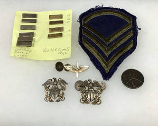Lot 199: Sterling & More Military Bars & Pins (24+dwt)