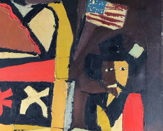 Lot 200: George Guzzi Acrylic on Canvas