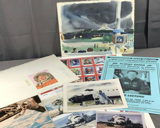 Lot 272: Watercolors and More Space Ephemera - George Guzzi